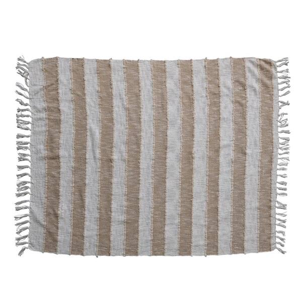 Natural color throw blanket new arrivals