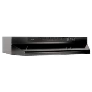 ACS Series 30 in. Convertible Under Cabinet Range Hood with Light in Black