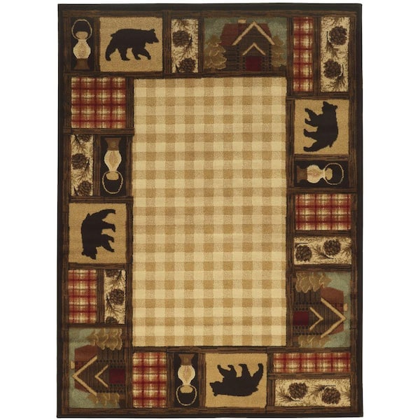 Home Decorators Collection Mountain Top Beige 10 ft. x 12 ft. Cabin Area Rug