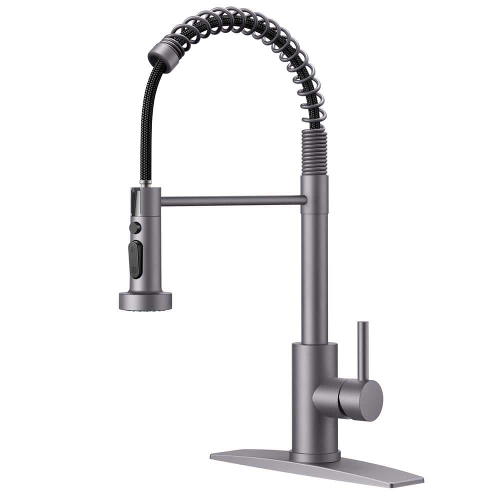 Matte Black Stainless Steel Pull Down Kitchen Faucet
