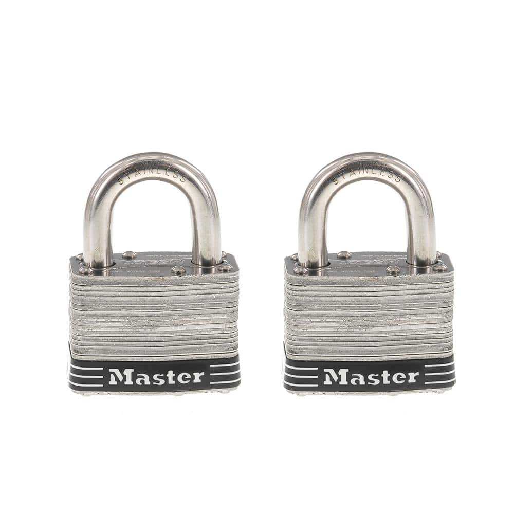 Master Lock Combination Stainless Steel Padlock w/Key Cylinder 1 7