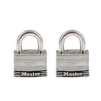 Stainless Steel Outdoor Padlock with Key, 2 in. Wide, 2 Pack