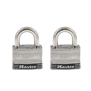 Stainless Steel Outdoor Padlock with Key, 2 in. Wide, 2 Pack
