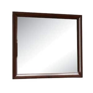 39 in. W x 35 in. H Wood Espresso Wood Dresser Mirror