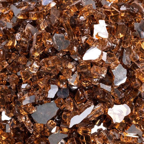 MSI 0.50 in. Copper Brown Fire Glass - 10 lb. Bag