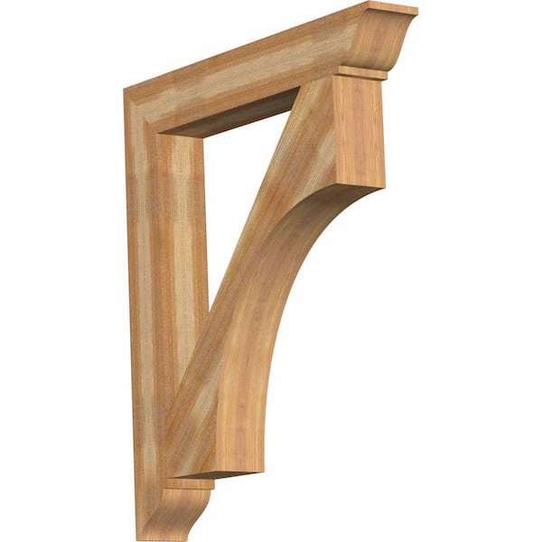 Ekena Millwork 6 in. x 48 in. x 42 in. Western Red Cedar Westlake Traditional Rough Sawn Bracket