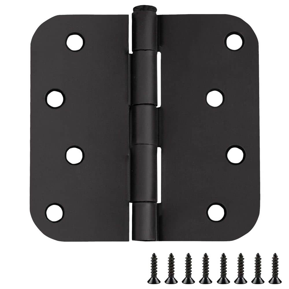4 in. x 5/8 in. Radius Matte Black Door Hinge Value Pack (10 per Pack) price history on PriceWatchPro
