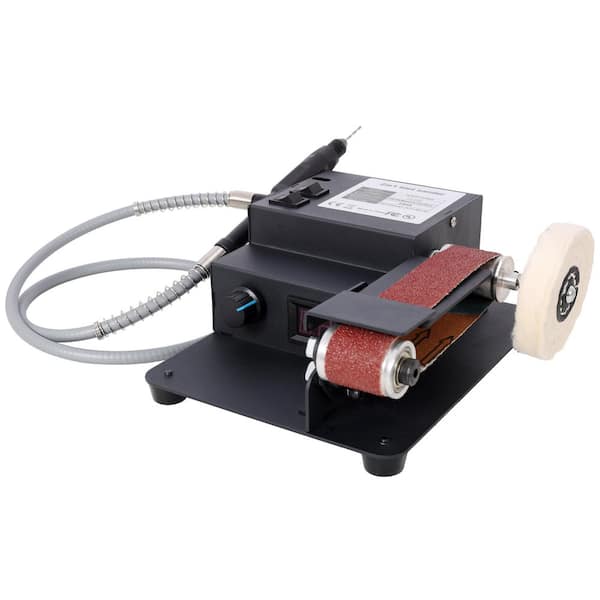 maocao hoom 2-in-1 Belt Sander, 350-Watts Dual Motor Rotary Tool Sand Belt, Mini Electric Belt Sander Desktop Polisher