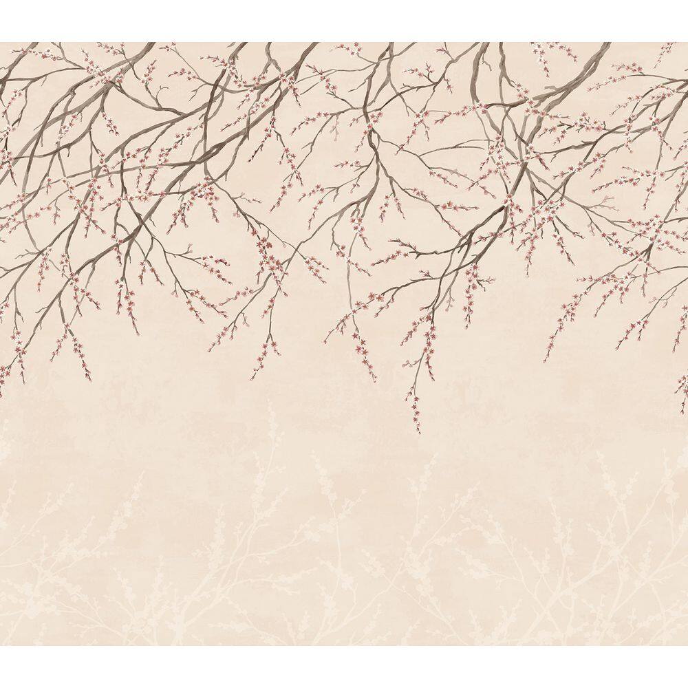 Hanami Pink Self Adhesive Mural Wallpaper Sample