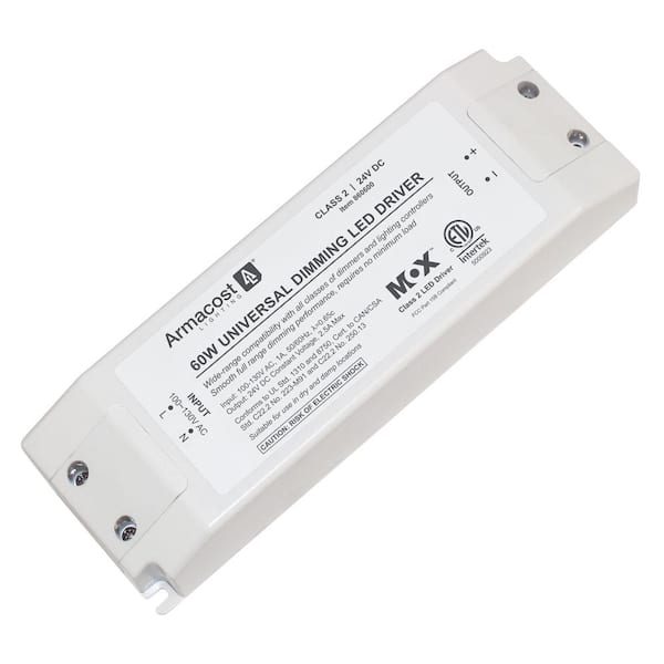 Universal White Dimmable LED Driver 24-Volt DC, 60-Watt Transformer-Dimmer Switch Compatible for LED Lighting