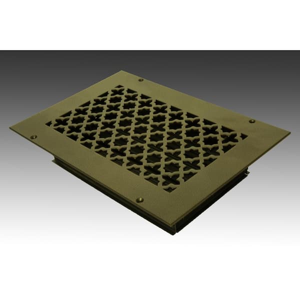 SteelCrest Victorian 10 in. x 6 in. Oil Rubbed Bronze Powder Coat Steel Wall Ceiling Vent with Opposed Blade Damper