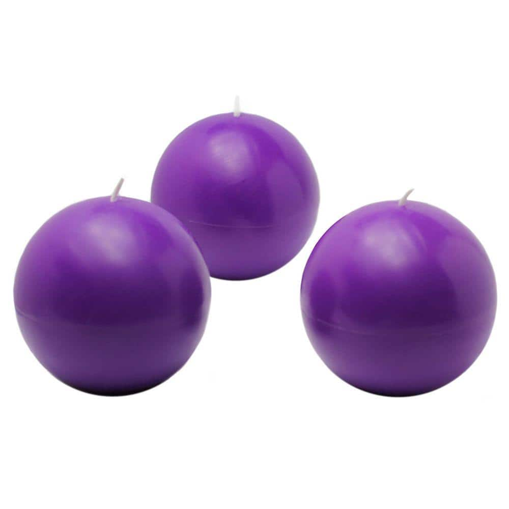 UPC 685024158540 product image for Zest Candle 3 in. Purple Ball Candles (6-Box) | upcitemdb.com