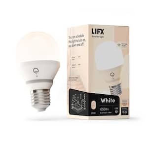60-Watt Equivalent, A19 White Dimmable Wi Fi Connected LED Smart Light Bulb, 1 Bulb