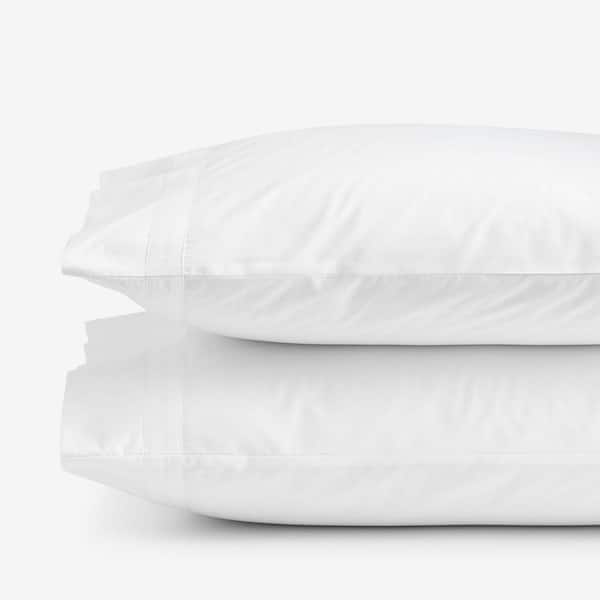 Legends Hotel Supima Contrast Border Percale White King Pillowcase (Set of 2)