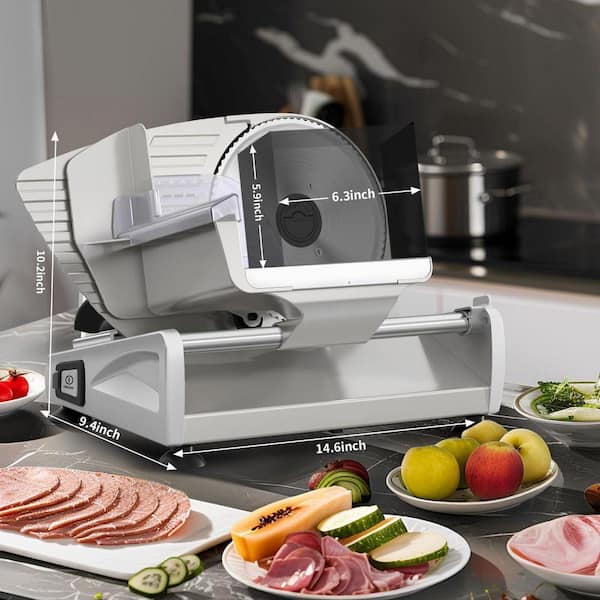 調理器具 MEAT SLICER Wudkey Electric Meat Slicer Machine for Home, Quiet Deli Slicer