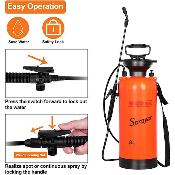 1 PC 2 Liter Pressure Spray Bottle Garden Adjustable Chemical Sprayer Handheld