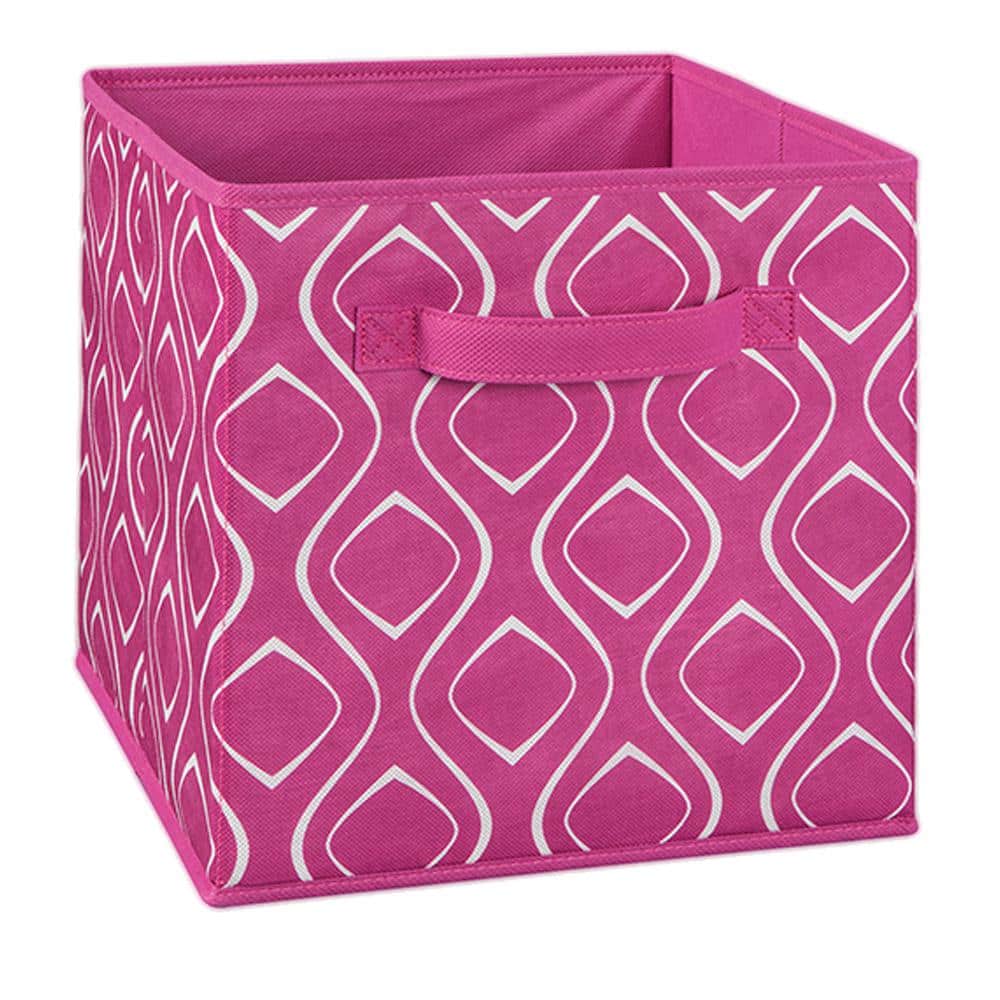 11 in. W x 11 in. H x 11 in. D Fuchsia Diamond Print Fabric Drawer price history on PriceWatchPro