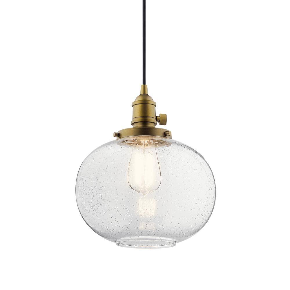 Vintage Globe Mini Pendant in Brushed Nickel with Clear Glass