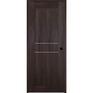Vona 07 2HN Gold 18 in. x 80 in. Left-Handed Solid Core Veralinga Oak Textured Wood Single Prehung Interior Door