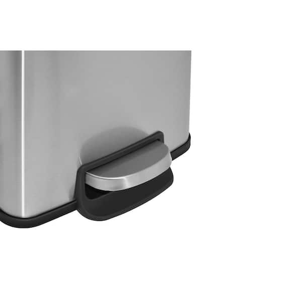 Innovaze 1.3 Gal /5 L Stylish Rectangular Stainless Steel Trash Can Bathroom 