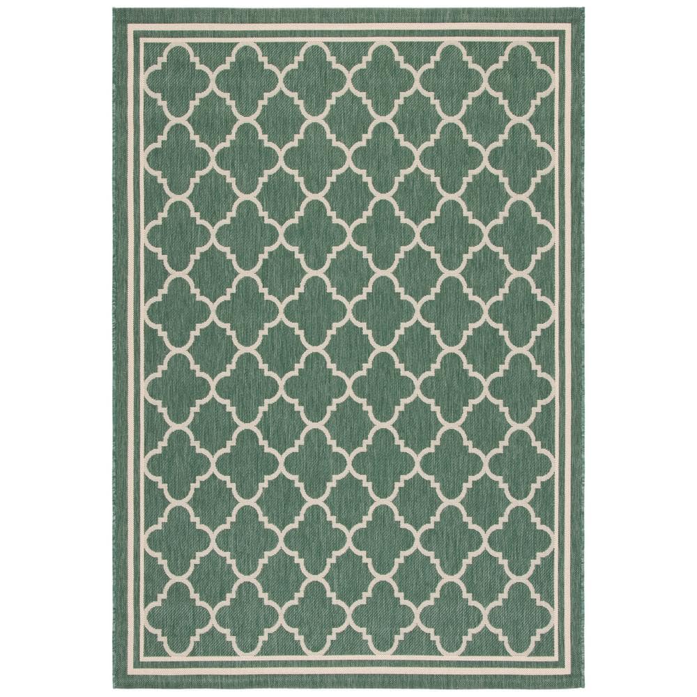 Courtyard Dark Green/Beige 7 ft. x 10 ft. Geometric Moroccan Indoor/Outdoor Patio  Area Rug price history on PriceWatchPro