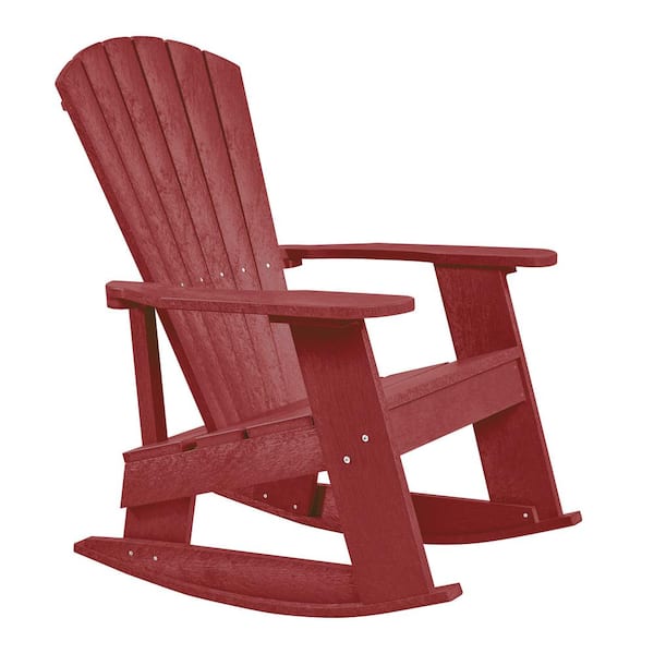Unbranded Recycled Plastic Red Rock Outdoor Rocker