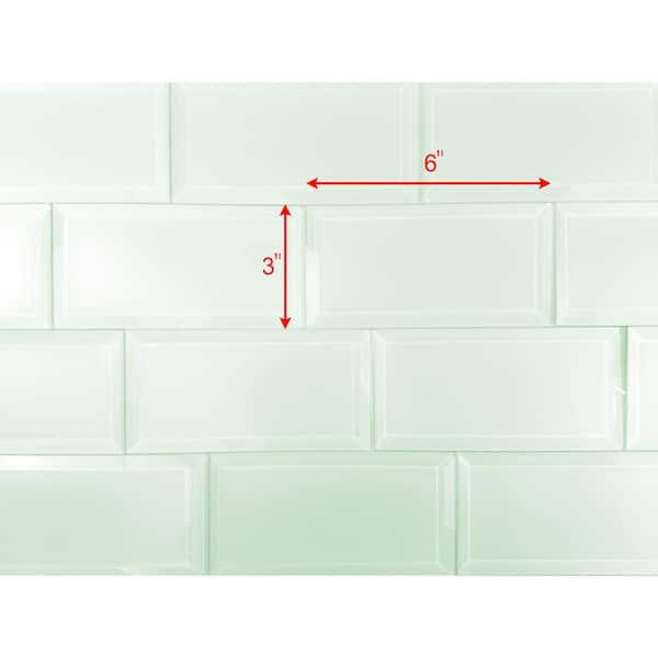 3x6 Beveled Clear Mirror Glass Subway Tile  Online Tile Store with Free  Shipping on Qualifying Orders