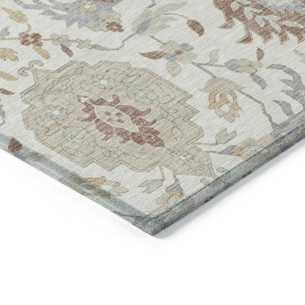 Chantille Machine Washable Indoor/Outdoor Abstract ACN1026 Ivory 1 ft. 8 in. x 2 ft. 6 in. Area Rug