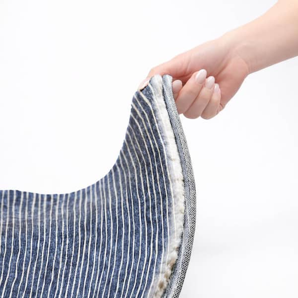 Dream Shag Premium Machine Washable Abstract ADS138 Navy 10 ft. x 14 ft. Area Rug