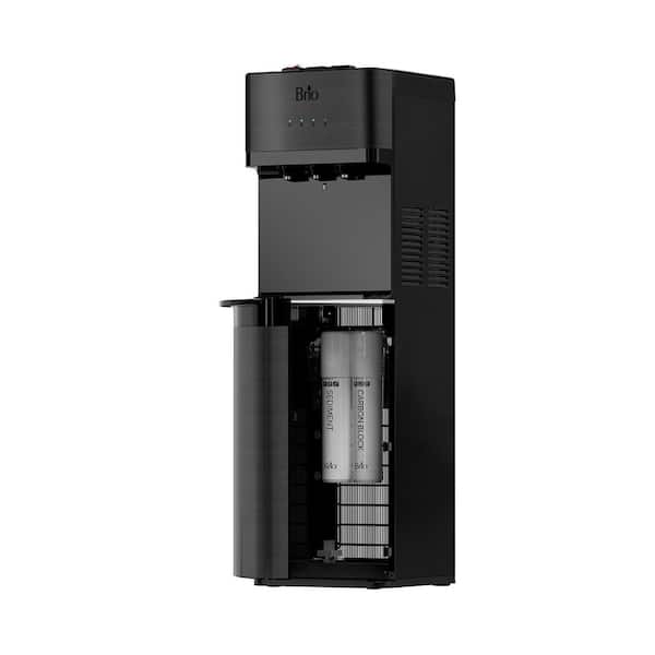 Brio CLPOU520UVF2BLK 500 Series 2-Stage Bottleless Countertop Water Cooler Dispenser Filtration Tri Temperature with Free Filters Included - 1