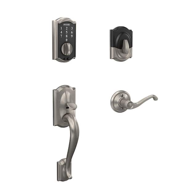 Schlage Camelot Satin Nickel Electronic Touch Keyless Deadbolt