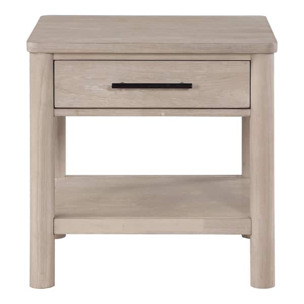 Steve Silver Gabby 24 in. Brown Oak Wood Square End Table