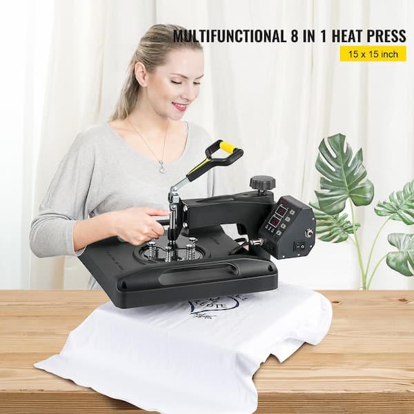 5 in 1 Heat Press Machine Digital Sublimation For Tumbler T shirt Mug 15x15  Inch