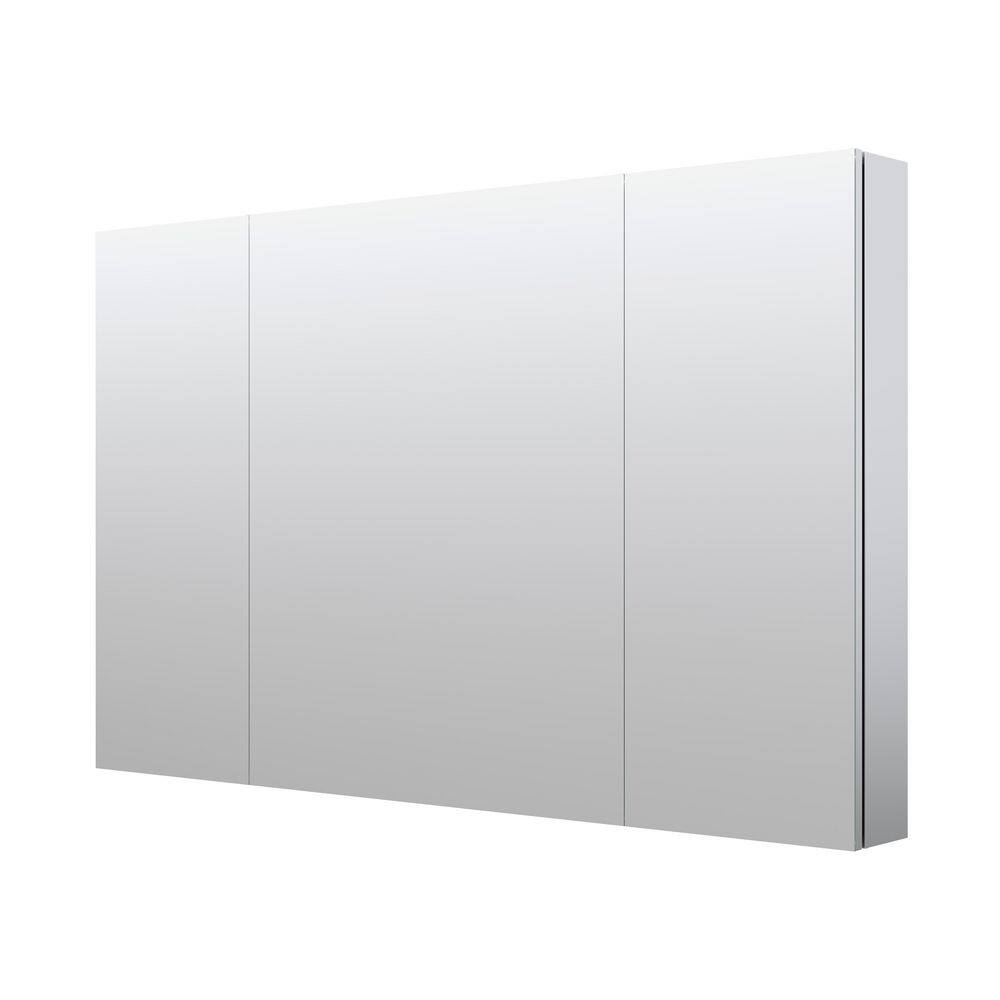 48 in. W x 30 in. H Rectangular Medicine Cabinet with Mirror in Silver with Adjustable Shelves, Soft-Close, Left-Hinge price history on PriceWatchPro