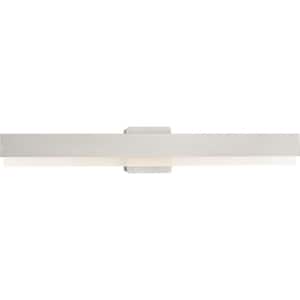 Semblance Collection 32 in. Brushed Nickel Medium Modern 3CCT Integrated LED 1-Light Linear Vanity Light