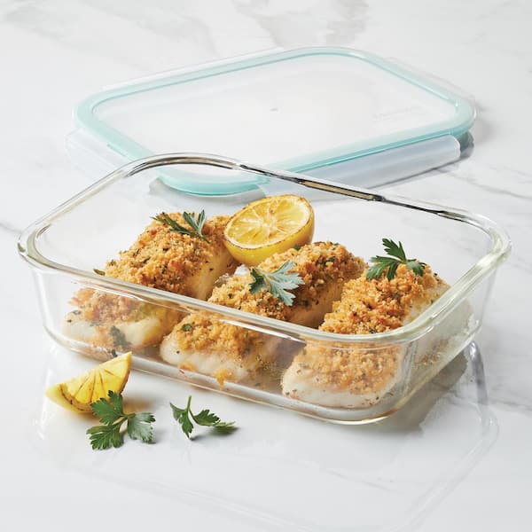 LocknLock On the Go Meals 3-Piece 34 lbs. Divided Rectangular Food