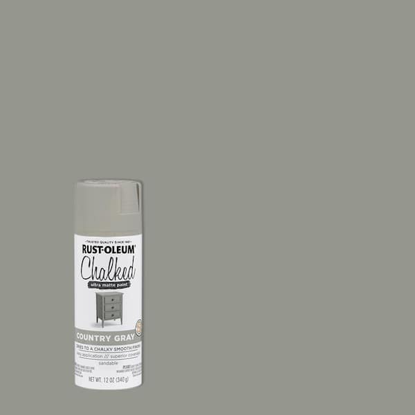 Rust-Oleum 12 oz. Chalked Country Gray Ultra Matte Spray Paint (6-Pack)