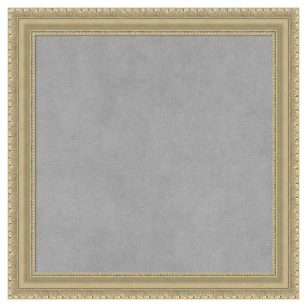 Amanti Art Champagne Teardrop 19 in. x 19 in. Framed Magnetic Board