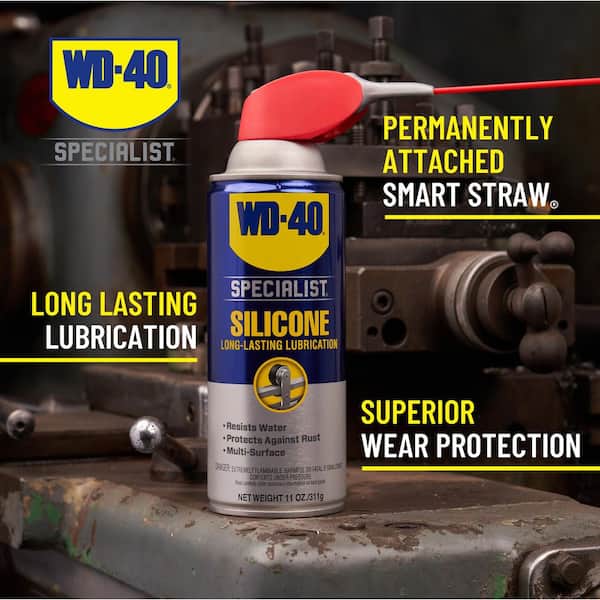 11 oz. Silicone, Quick-Drying Lubricant with Smart Straw Spray