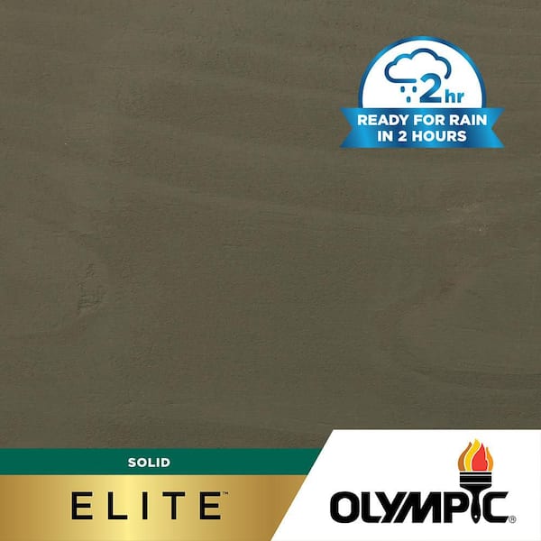 Olympic Elite 1 gal. SC-1059 Pewter Solid Advanced Exterior Stain and Sealer in One