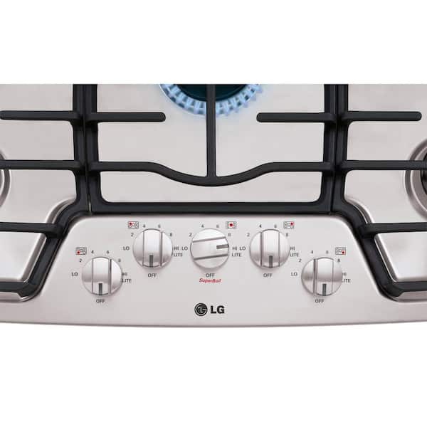 LG 36 in. Recessed Gas Cooktop in Stainless Steel w/5 Burners