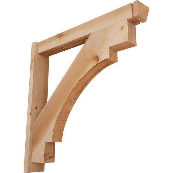 Ekena Millwork 6 in. x 36 in. x 36 in. Merced Arts and Crafts Smooth Western Red Cedar Outlooker