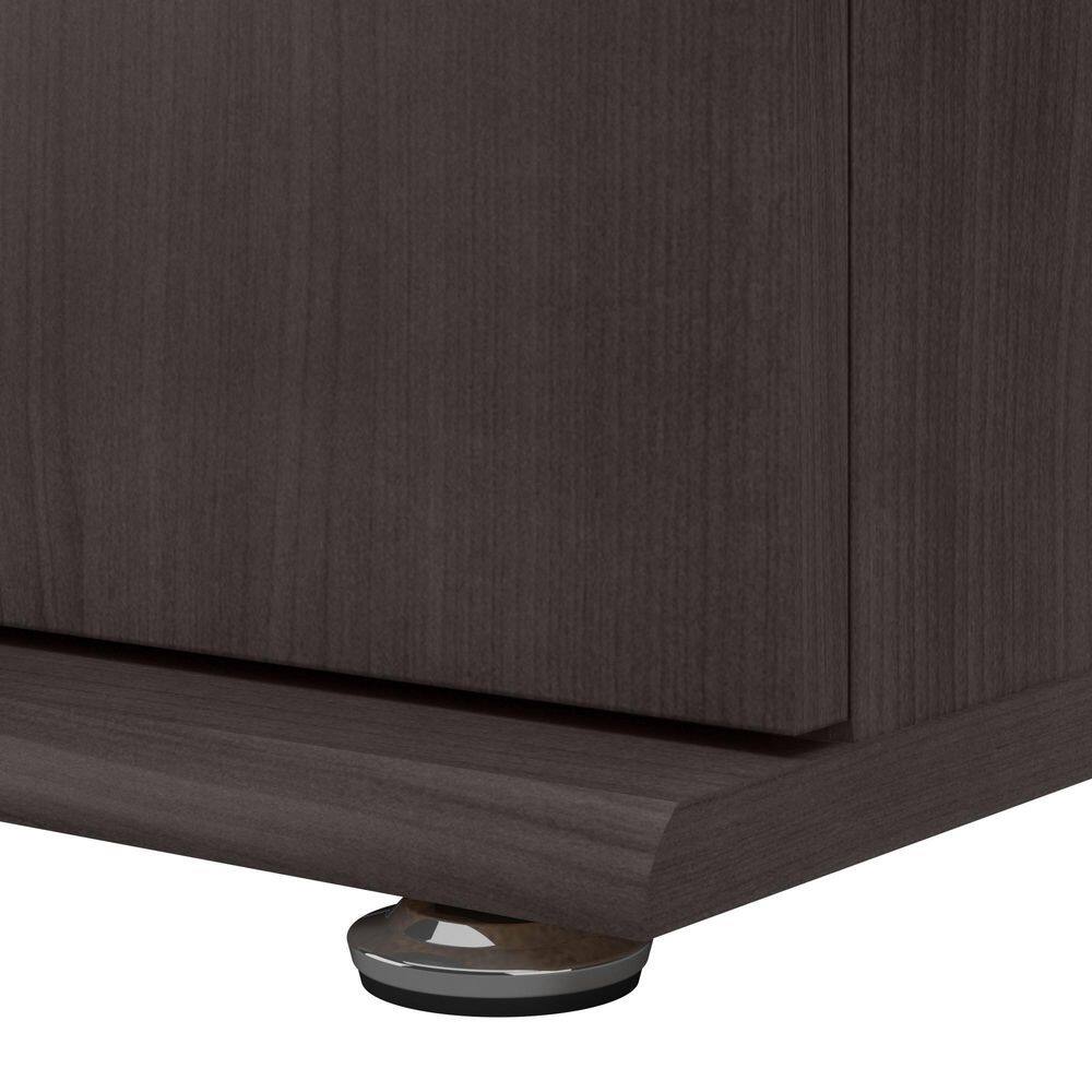 Storm Gray 34-Inch Freestanding Office Storage Cabinet with Adjustable Shelves
