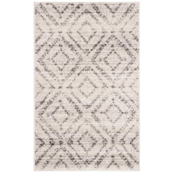 SAFAVIEH Adirondack Light Gray/Gray Doormat 3 ft. x 5 ft. Multi-Diamonds Area Rug