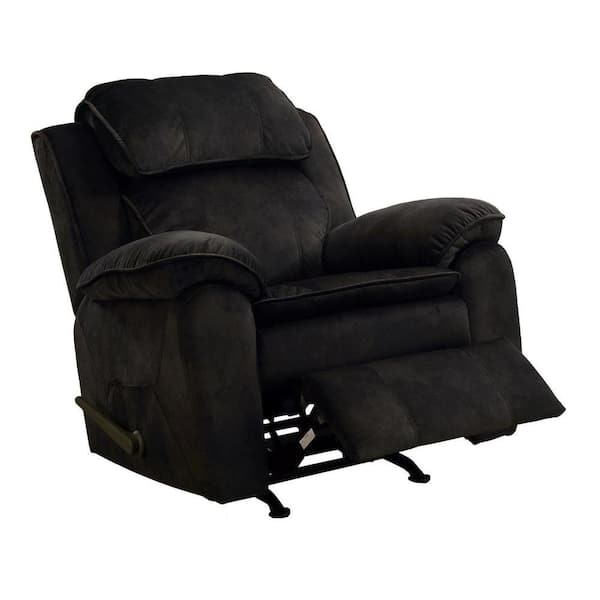 PRI Sharpshooter Fabric Rocker Recliner Comfort Chair in Pewter Grey