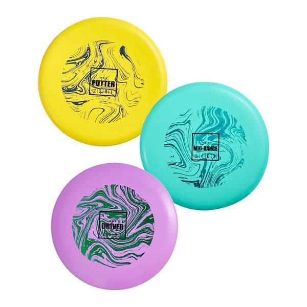 Disc Golf Set, 3 Pack Disc Golf Starter Set, Beginners Flying Discs, with Putter, Mid-Range, Driver, PDGA Approved