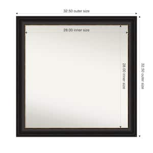 Trio Oil Rubbed Bronze 32.5 in. x 32.5 in. Custom Non-Beveled Recycled Polystyrene Framed Bathroom Vanity Wall Mirror