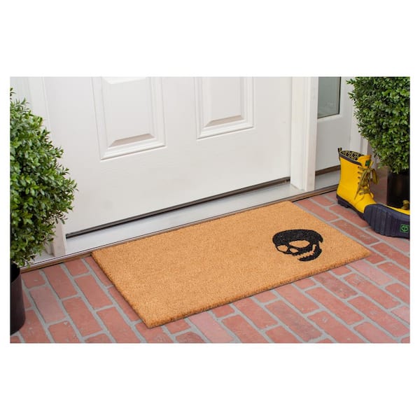 Trafficmaster Skull Coir Doormat Door Mat with PVC Backing 18 x