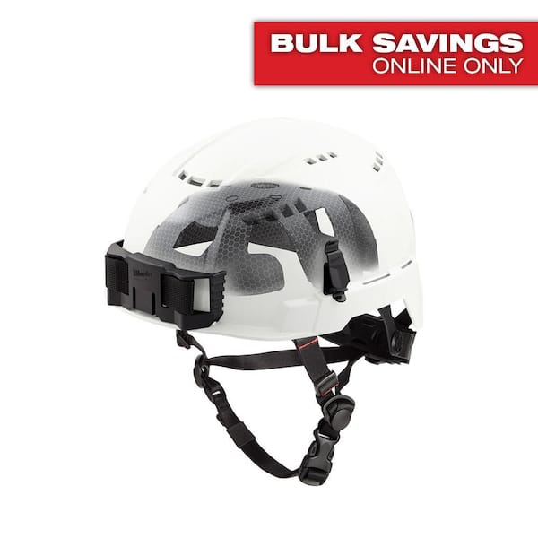 BOLT White Type 2 Class C Vented Safety Helmet with IMPACT-ARMOR Liner
