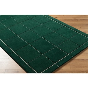 Brook Dark Green 8 ft. x 10 ft. Modern Indoor Area Rug